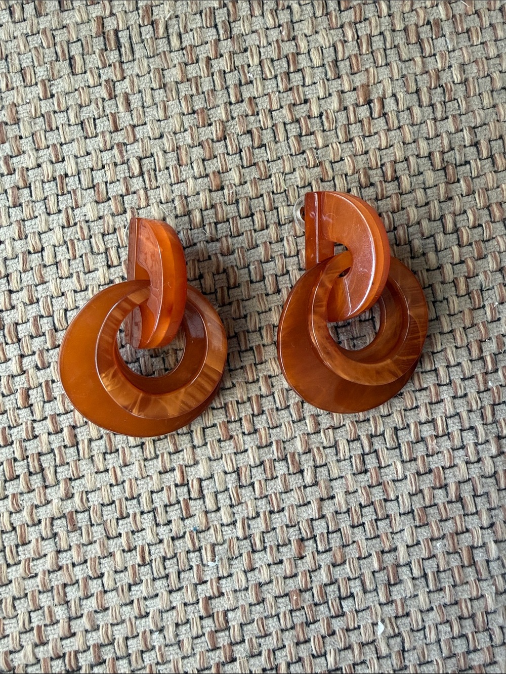 Acetate statement hoop earrings